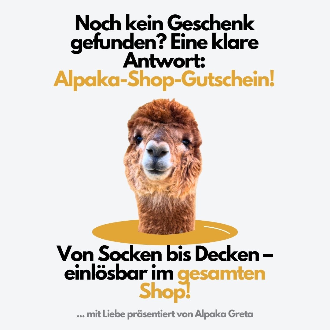Voucher Alpaca Online Shop | Digital & Individual | Ideal gift for any alpaca lover!