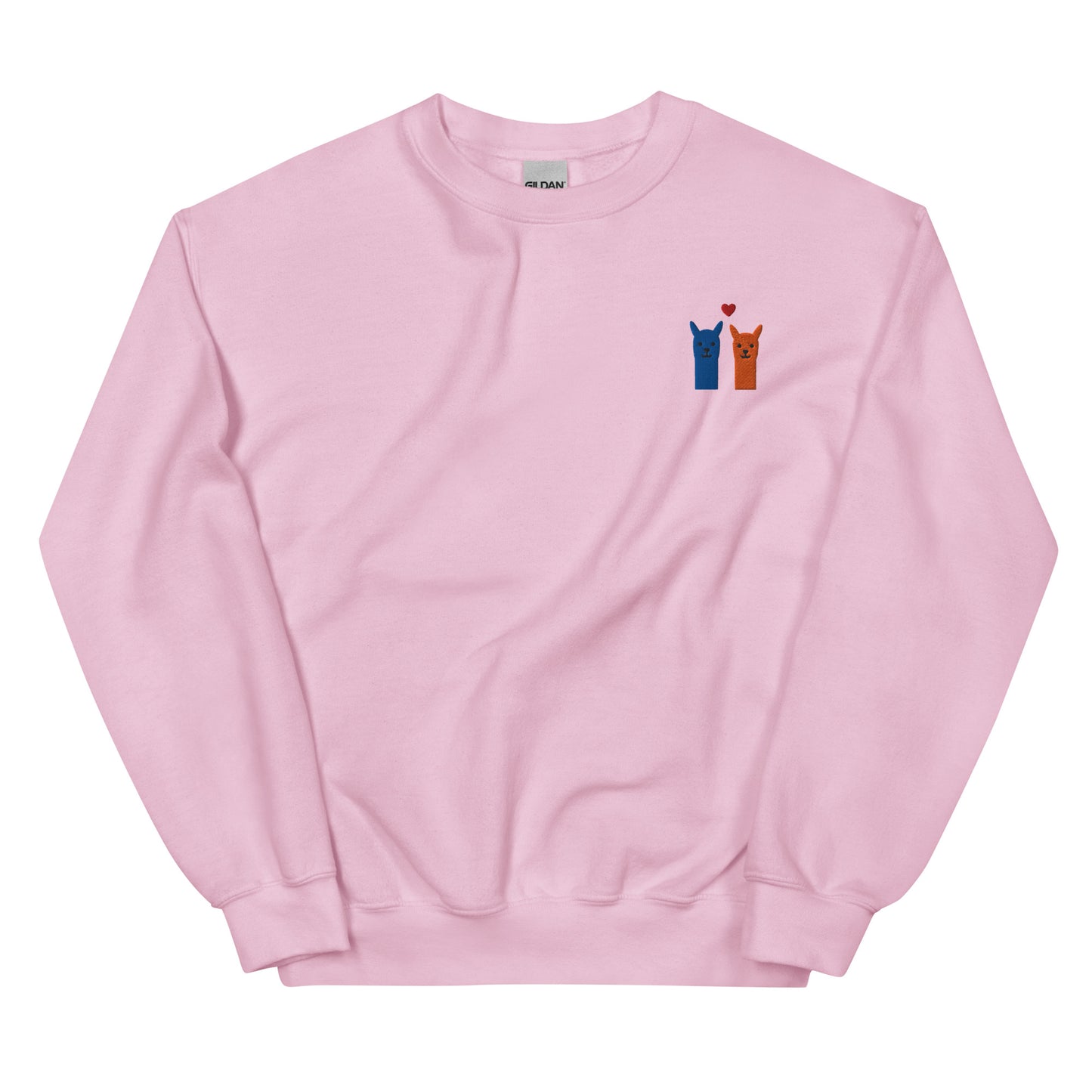 Alpaka Pullover mit süßer Herz-Bestickung für Damen und Herren