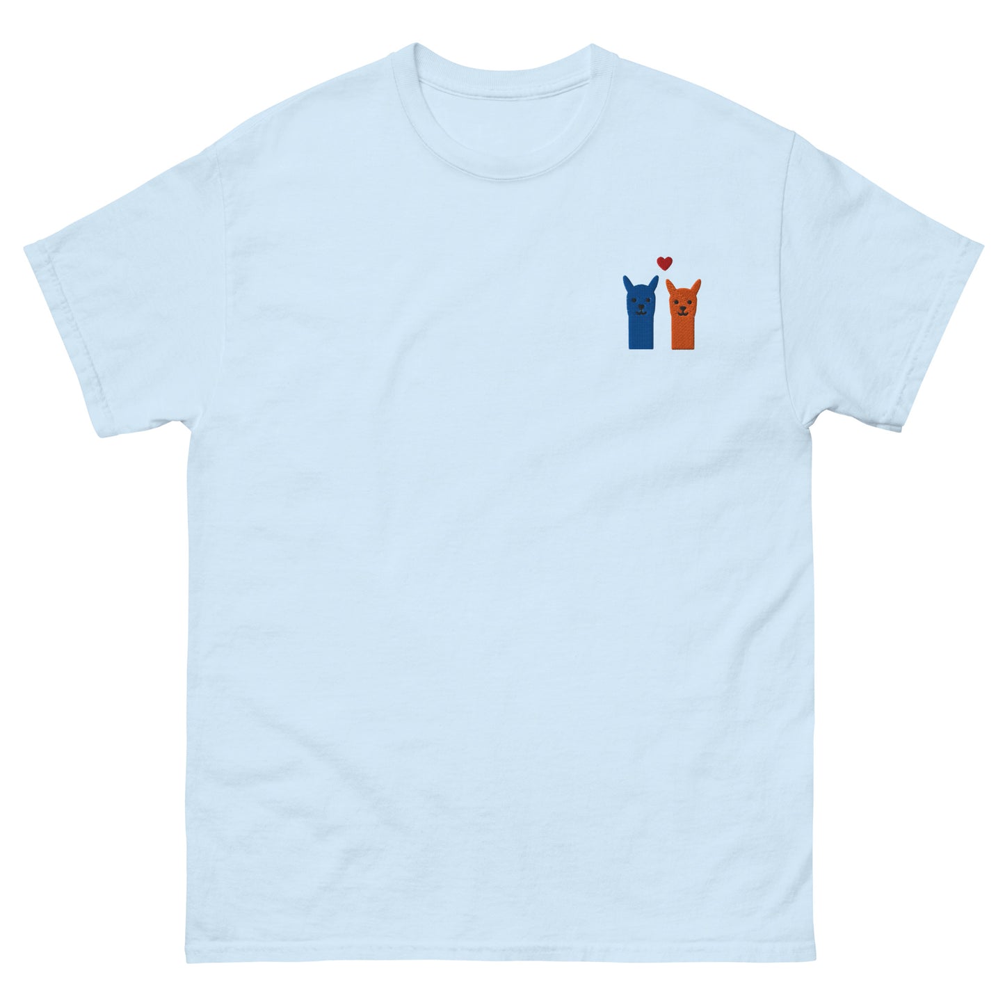 Alpaka-Liebhaber T-Shirt mit liebevoller Stickerei, in verschiedenen Farben erhältlich