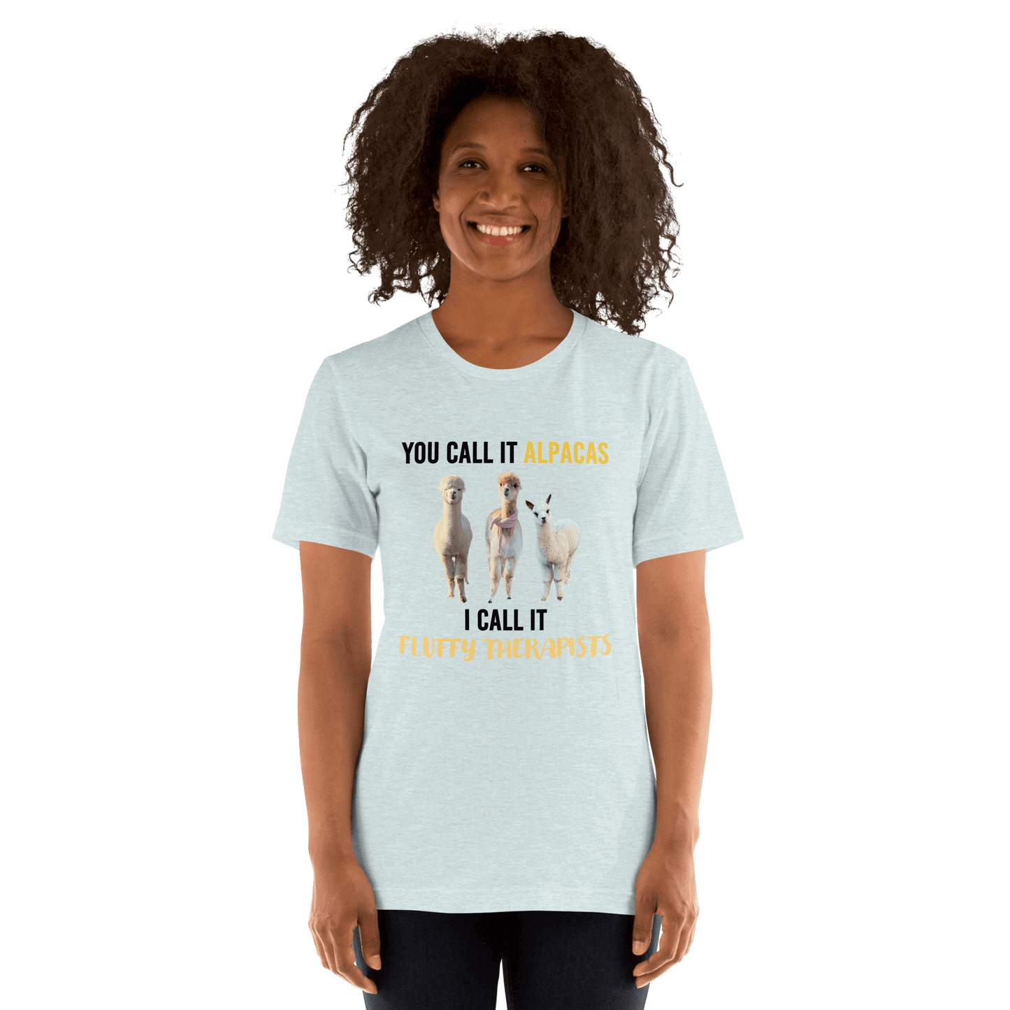 Weiches Alpaka T-Shirt "Fluffy Therapists" – Unterstützung für Mental Health Organisationen
