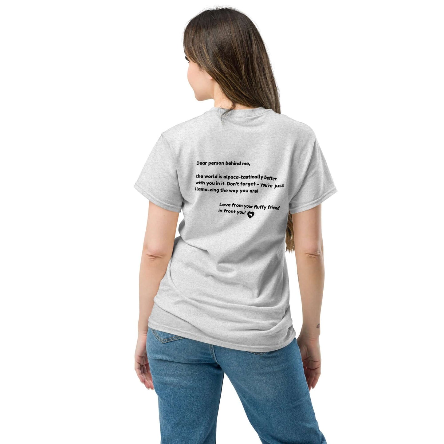 Alpaka-T-Shirt im Streetwear-Style mit positiver Botschaft