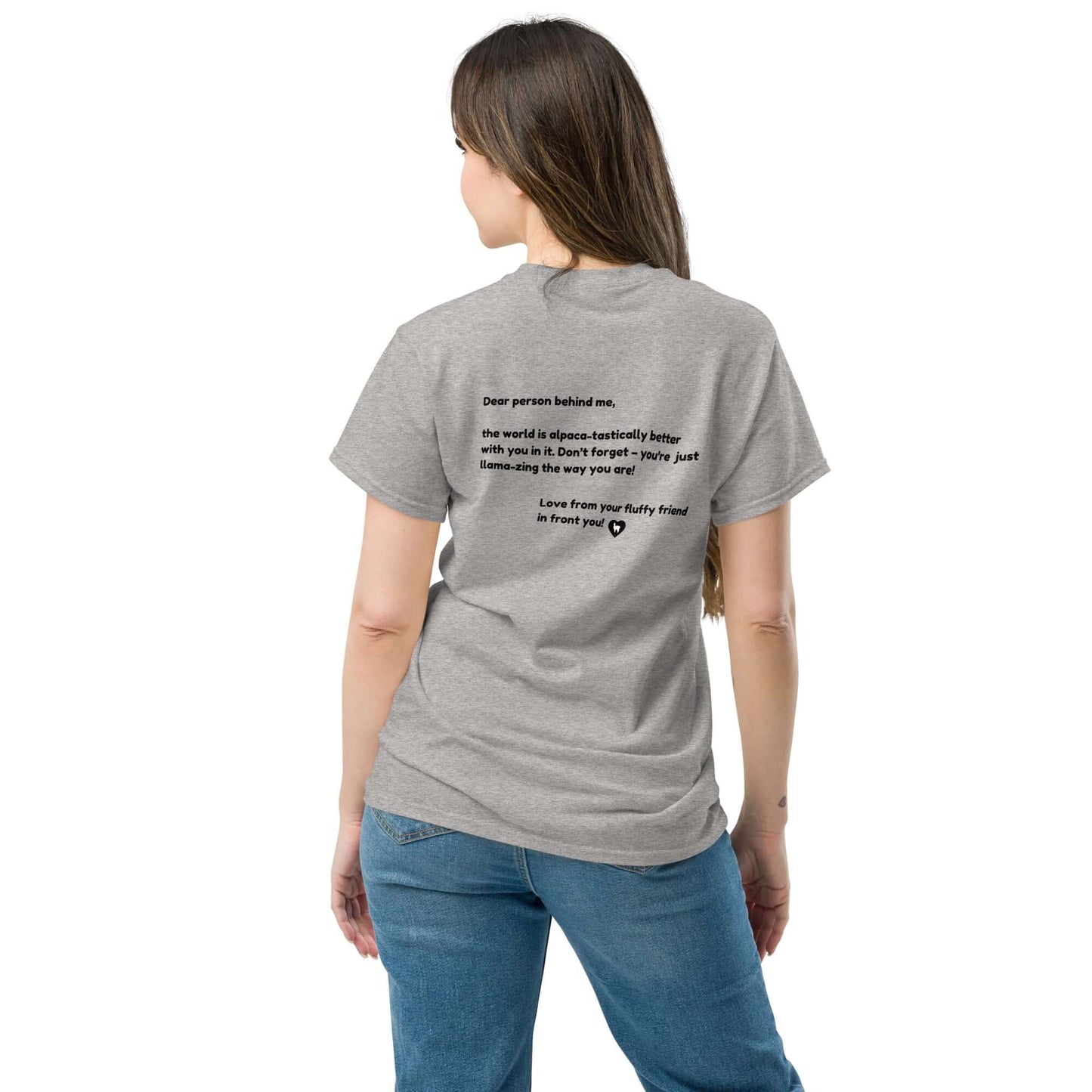 Stilvolles Statement-Shirt mit Alpaka und positivem Spruch