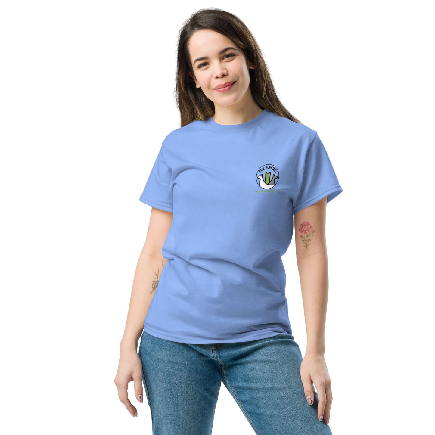 Nachhaltiges Unisex Alpaka T-Shirt mit positivem Spruch