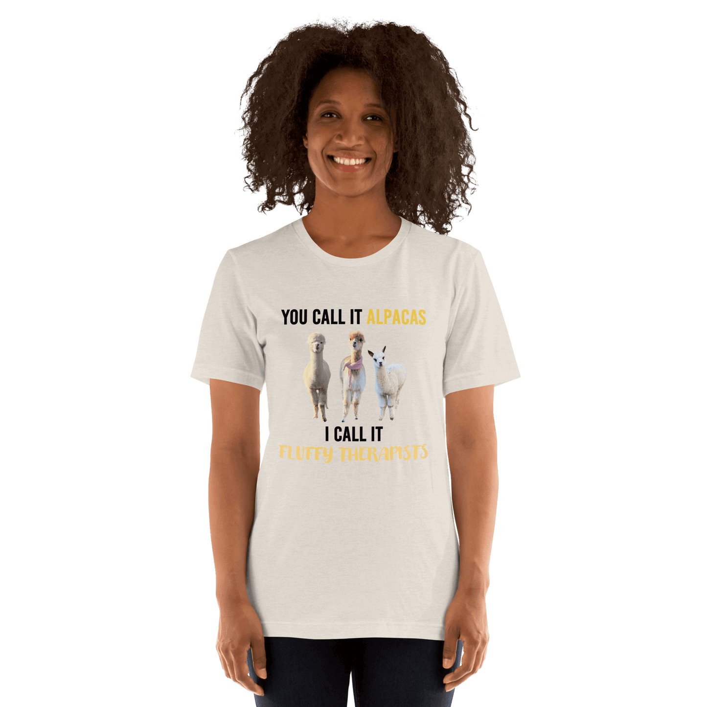 Alpaka T-Shirt "Fluffy Therapists" – Unterstütze Mental Health mit Alpakas