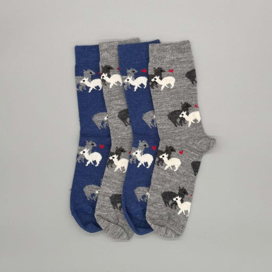 Lustige Socken aus Alpakawolle für Damen und Herren