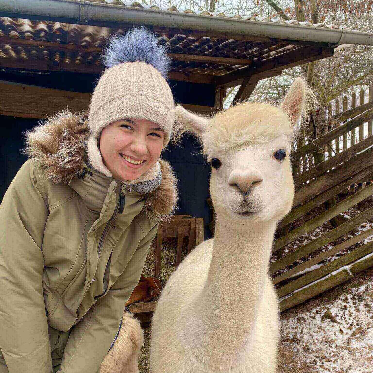 Familienausflug Alpaka Wanderung bei Würzburg erleben