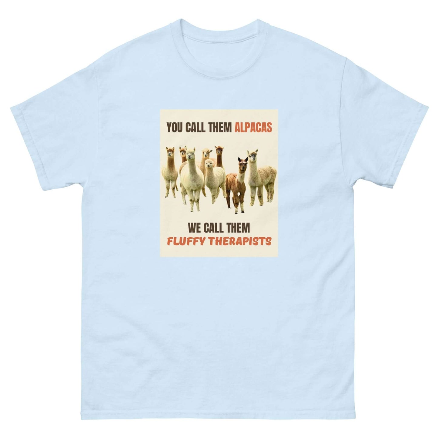 alpaka spruch t-shirt you call it fluffy therapists