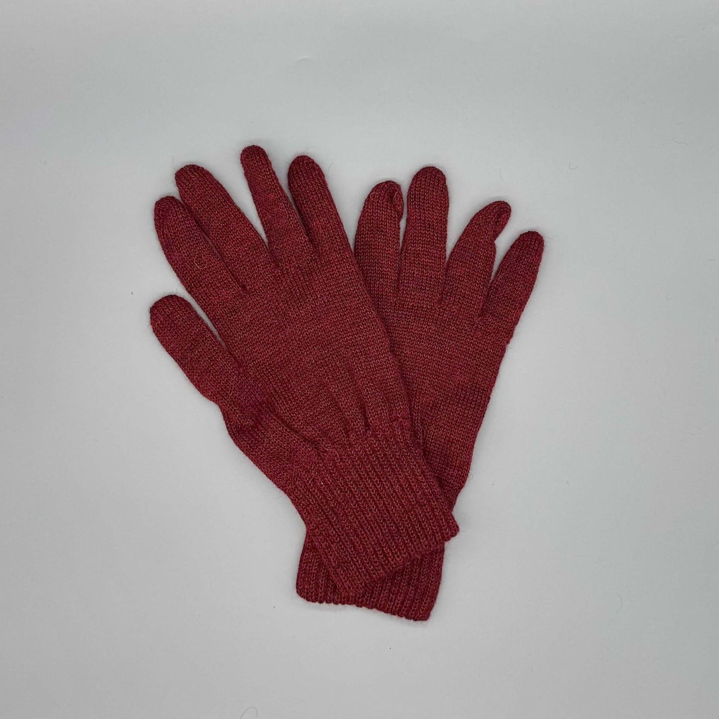 Weinrote Damenhandschuhe aus Alpakawolle – weich, warm und stilvoll