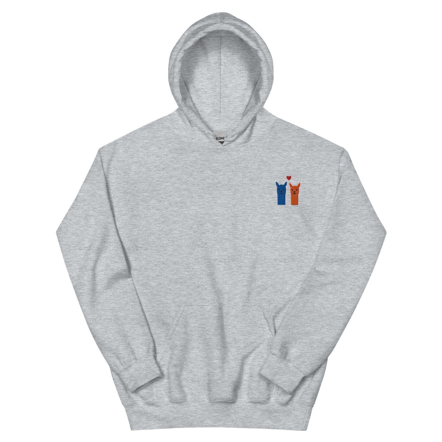 alpaka hoodie unisex mit kapuze bestickt