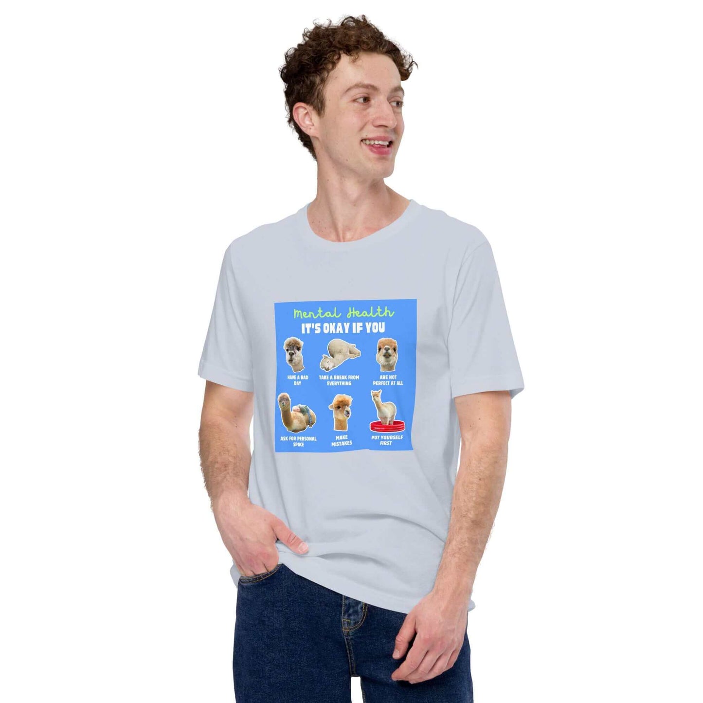 Gemütliches und sozial engagiertes Alpaka T-Shirt, perfekt für Zuhause oder Treffen mit Freunden.