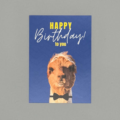 Lustige Alpaka Happy Birthday Postkarte für Alpaka-Fans