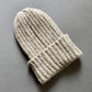 Handgestrickte Mütze aus 100% Baby-Alpakawolle – Unisex Beanie in Grau