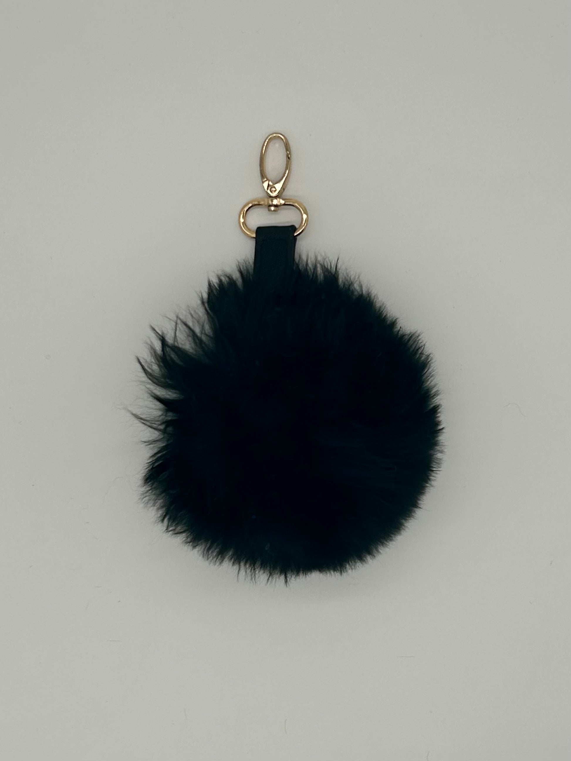 Flauschiger Alpaka PomPom Bommel aus Alpakawolle - in schwarz, grau oder braun!