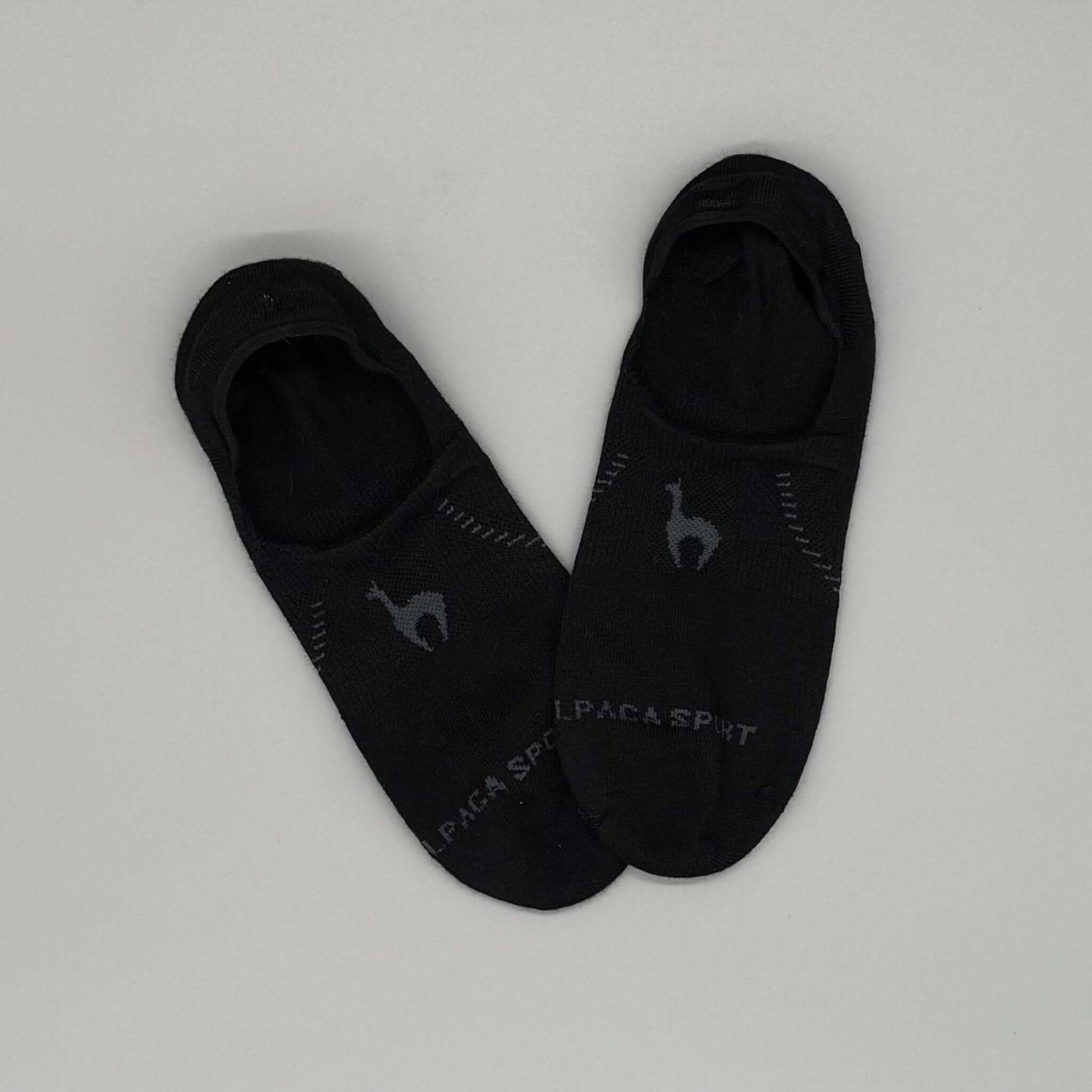 Anti-Rutsch Bund Alpaka Sneaker Socken schwarz