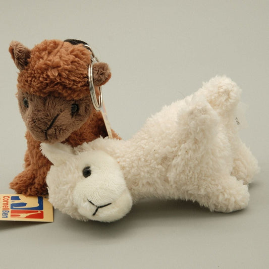 Plush Alpaca Pendant – Cute gift for alpaca fans, 12 cm with keyring