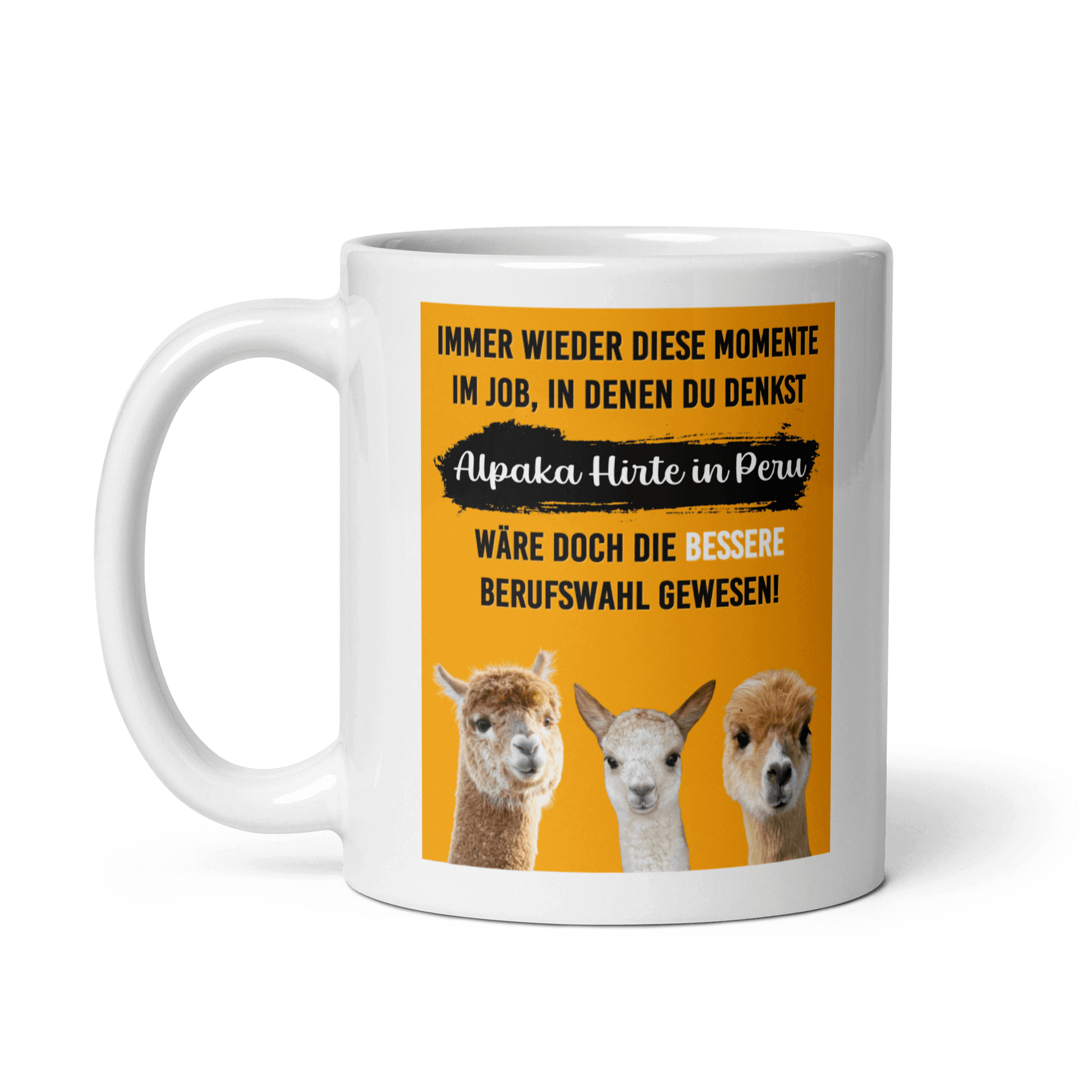 325ml Keramiktasse mit witzigem Alpaka Spruch und Alpaka Bilder – Ein Muss als Alpaka Geschenk