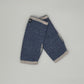Alpaka Armstulpen aus 100% Baby Alpakawolle in Grau und Blau, wendbar, für kühle Tage