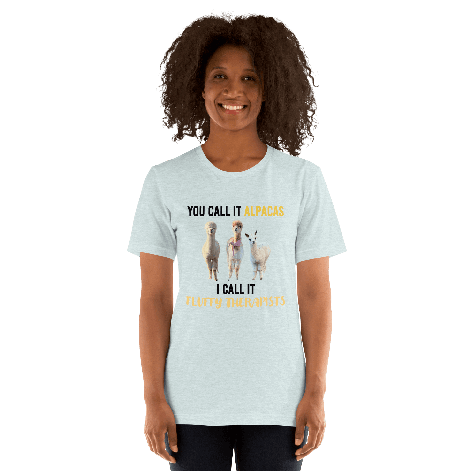 Weiches Alpaka T-Shirt "Fluffy Therapists" – Unterstützung für Mental Health Organisationen