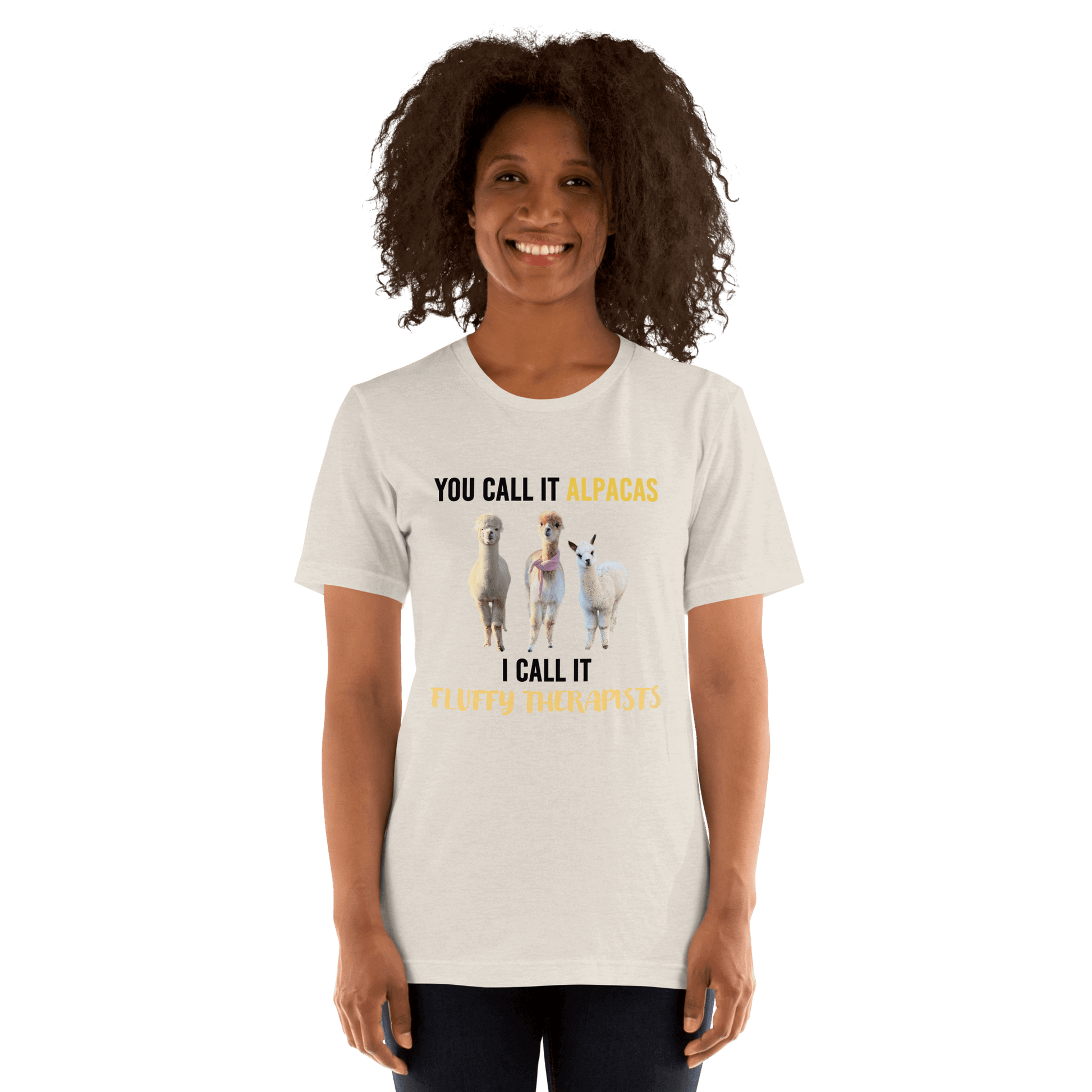 Alpaka T-Shirt "Fluffy Therapists" – Unterstütze Mental Health mit Alpakas