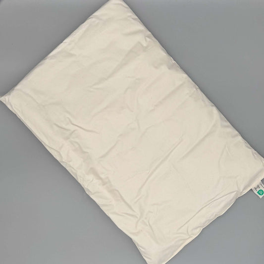 Natürliches Alpakakissen 35x40 cm – hypoallergenes Flachkissen aus Alpakawolle und Baumwolle für Babys und Erwachsene
