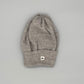 Grau wendbare Alpaka Mütze aus 100% Baby-Alpakawolle, unisex und modern, ideal für empfindliche Haut.