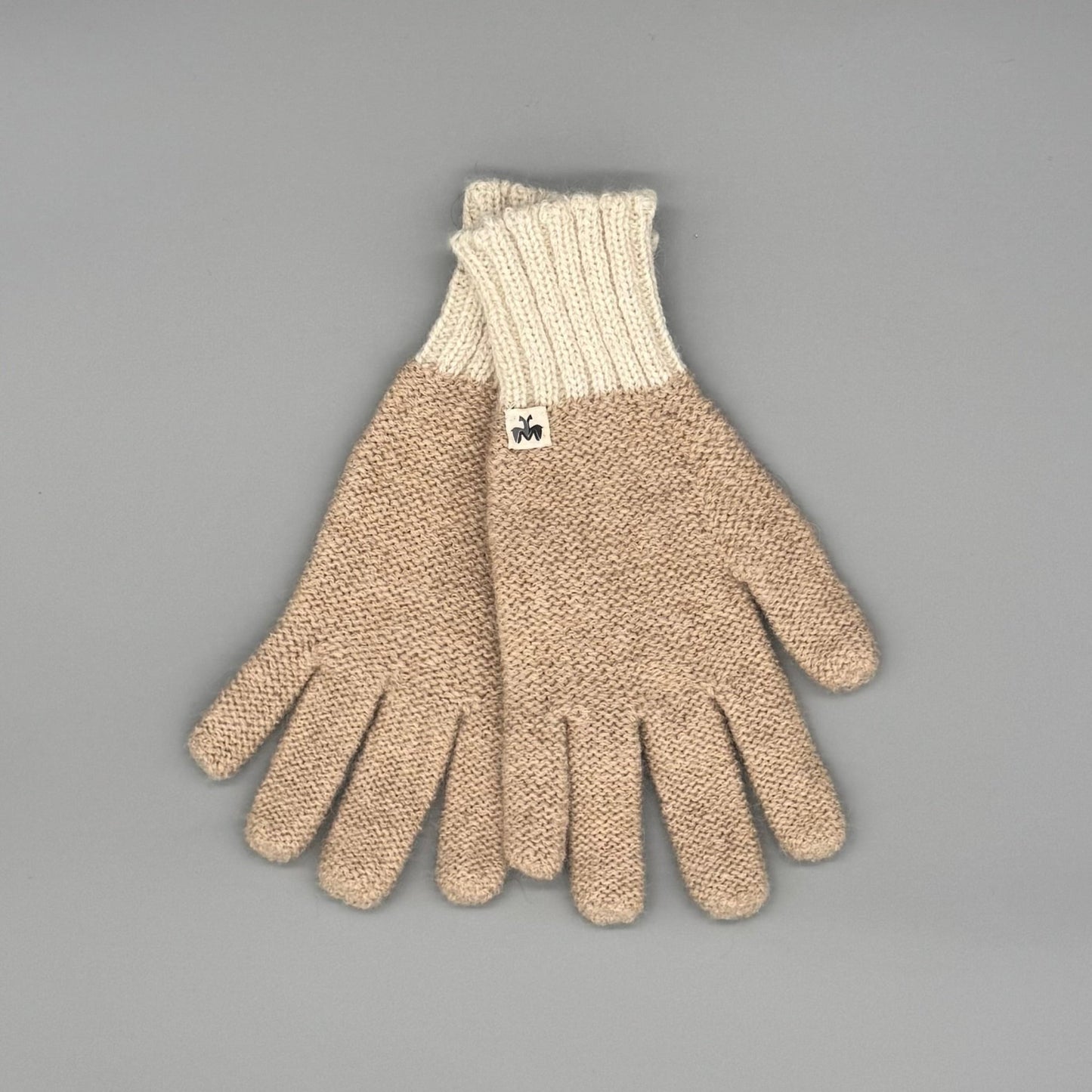 Baby-Alpakawolle Handschuhe Herren in Beige mit weichem Material und perfekter Passform