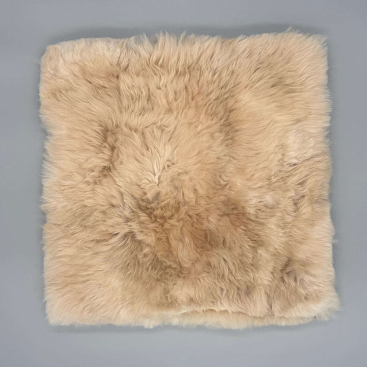 Beiger Alpaka-Fellkissenbezug 40×40 cm – beidseitig mit echtem Fell