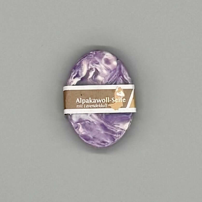 Handgemachte Alpakawoll-Seife mit natürlichem Lavendelduft
