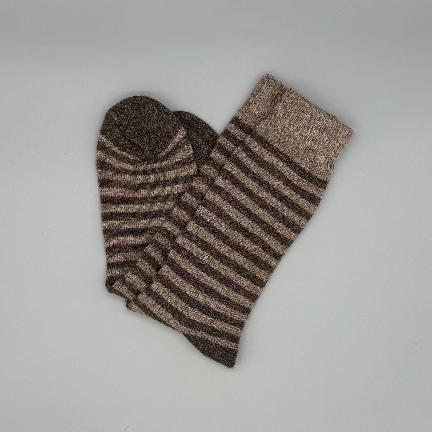 Ringelmuster Alpaka Socken – Unisex Kuschelsocken aus hochwertiger Alpakawolle