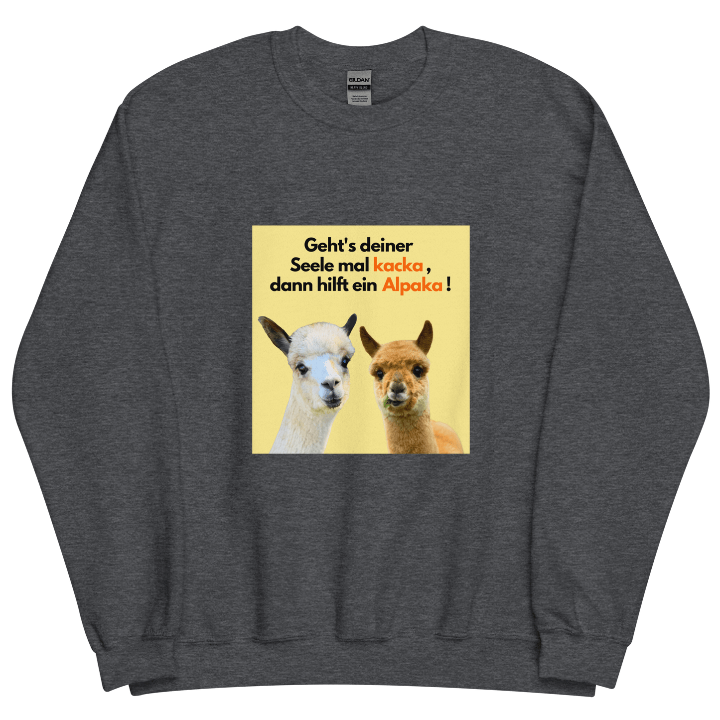 Alpaka Pullover "Geht’s deiner Seele mal kacka" – Mental Health Statement & Humorvolles Alpaka-Motiv