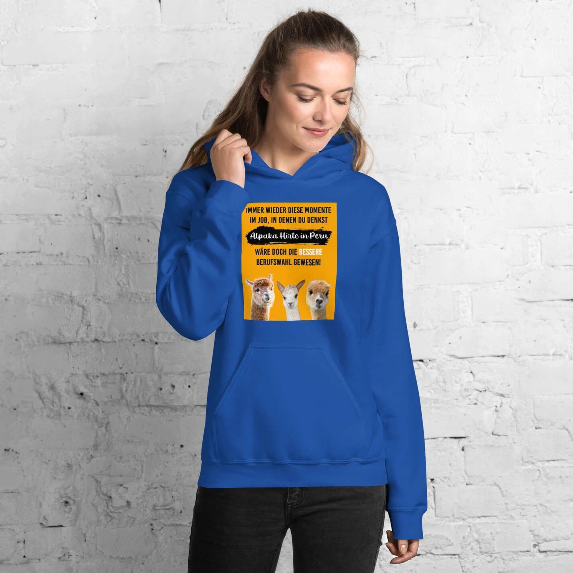 Alpaka Kapuzenpullover mit witzigem Print - perfekte Wahl für Alpaka-Liebhaber