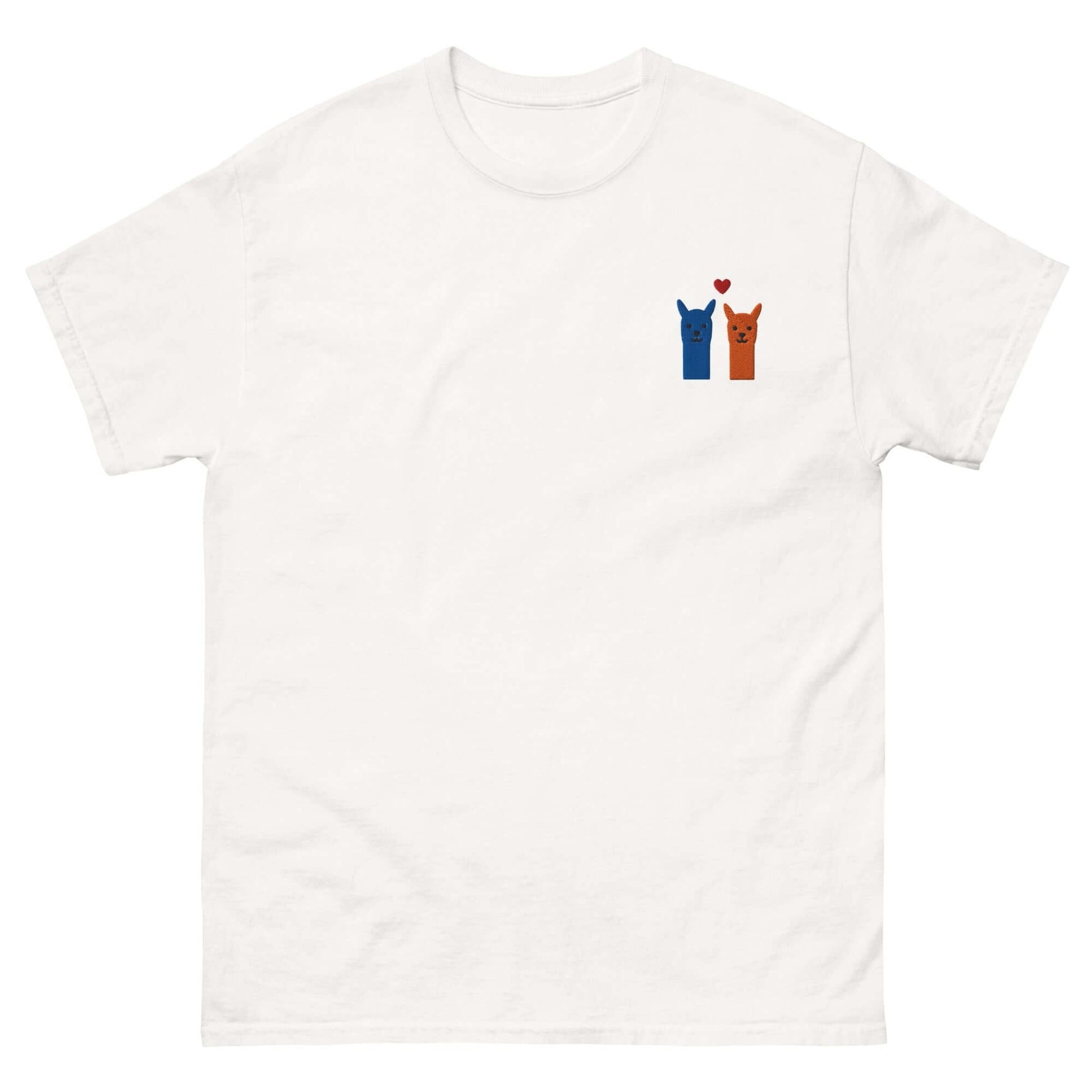Unisex Alpaka T-Shirt mit liebevoller Stickerei – modisches Statement für Tierfreunde