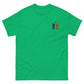 Alpaka-Fan T-Shirt mit niedlichem Alpaka-Paar und Herz, bestickt auf klassischem Schnitt