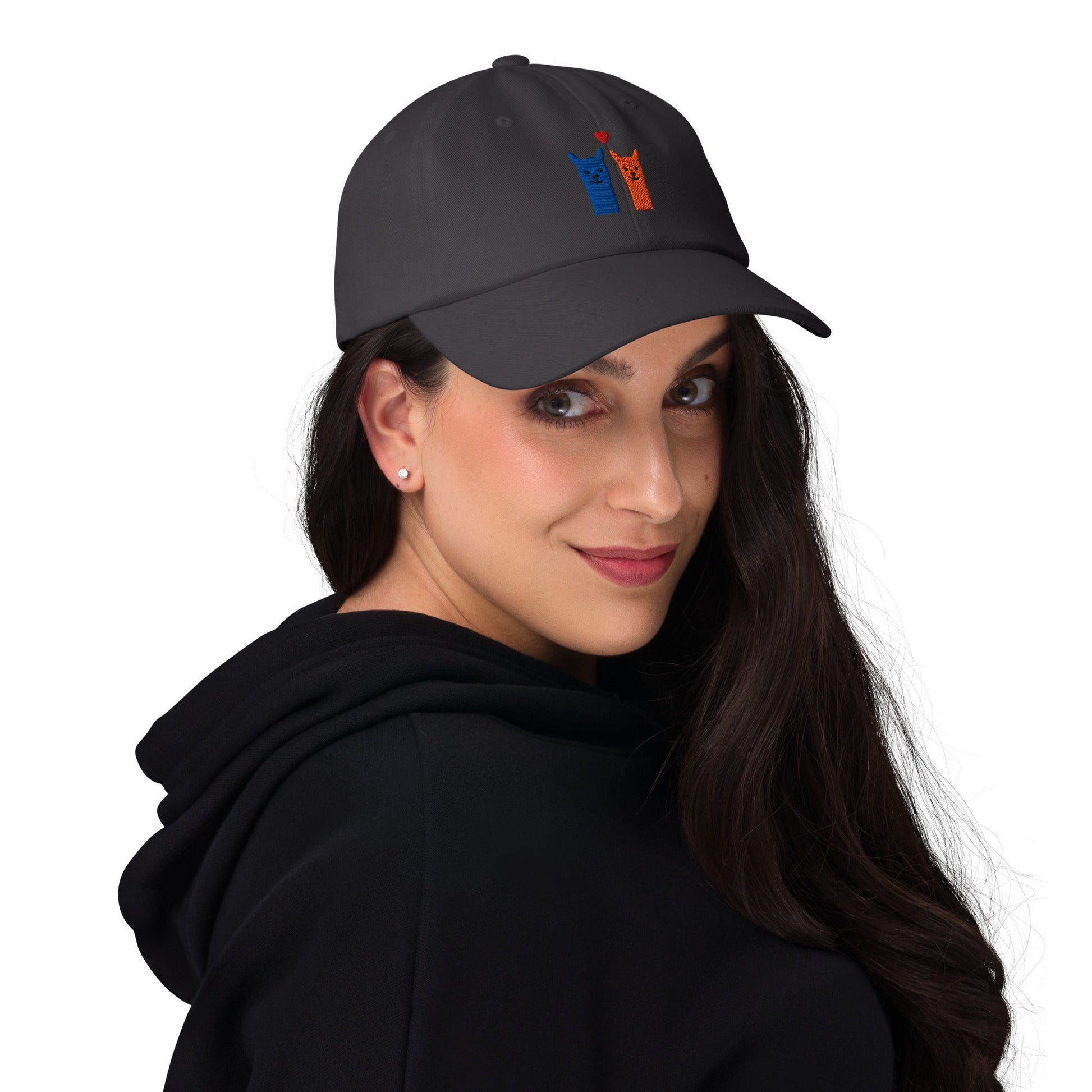 Tiermotiv Baseballmütze mit süßen Alpakas und Herz – Geschenk für Alpaka-Fans