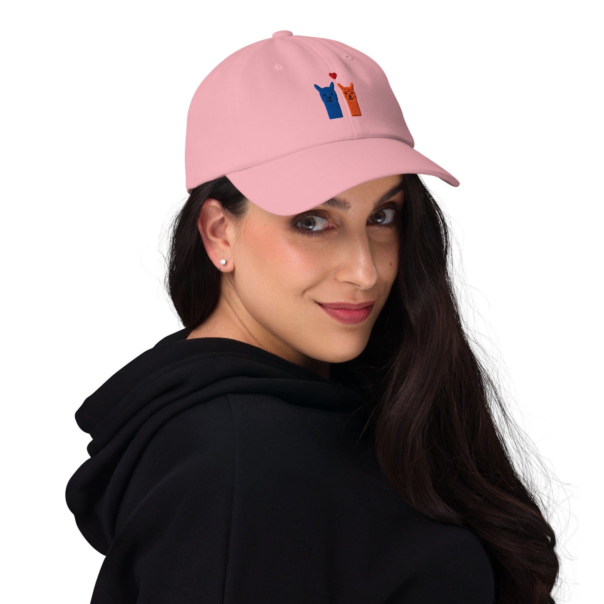 Cord Baseball Cap mit zwei süßen Alpakas und Herz als Tiermotiv