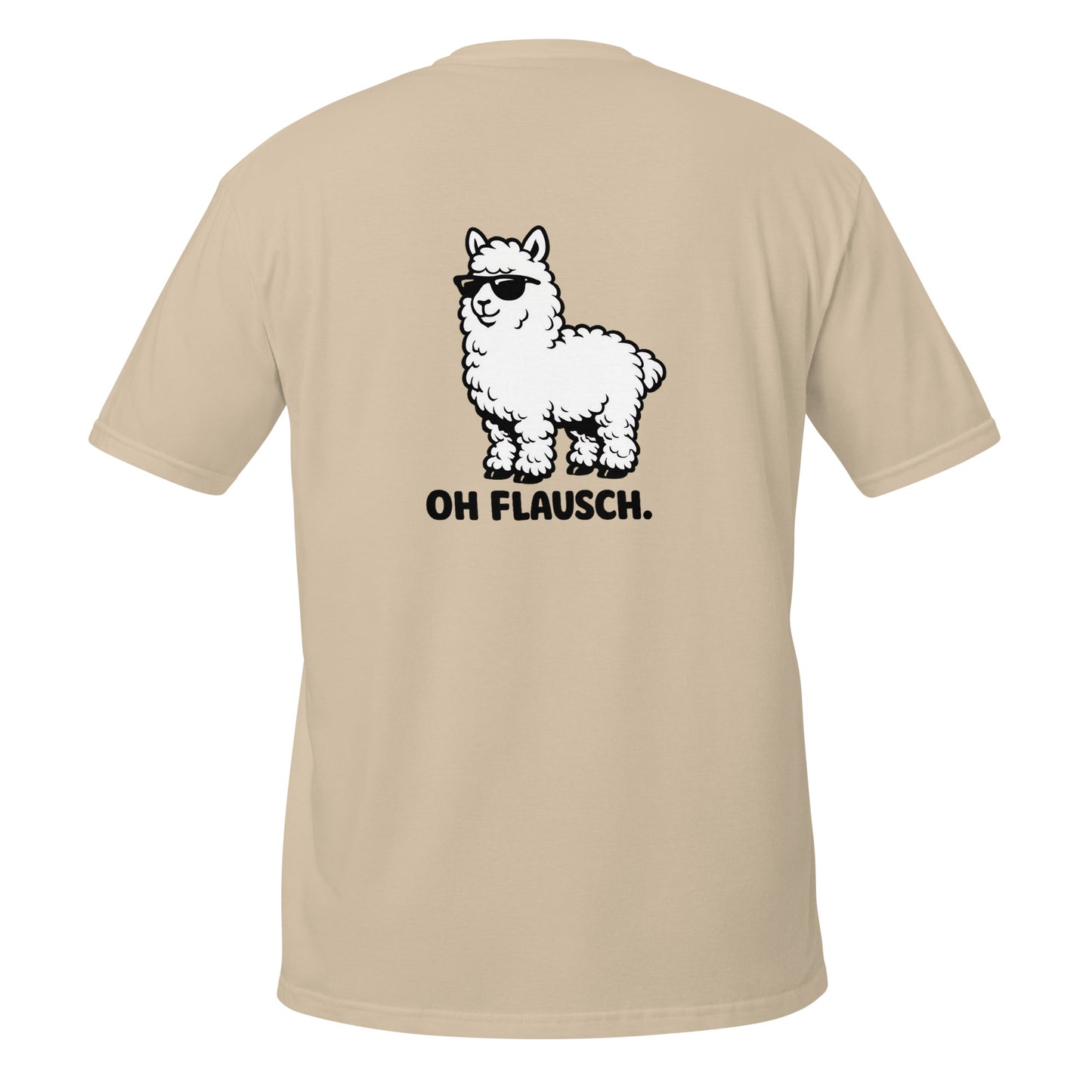 Lustiges Alpaka T-Shirt "Oh Flausch." mit Alpaka Grafik und minimalistischen Design für Alpaka Fans.