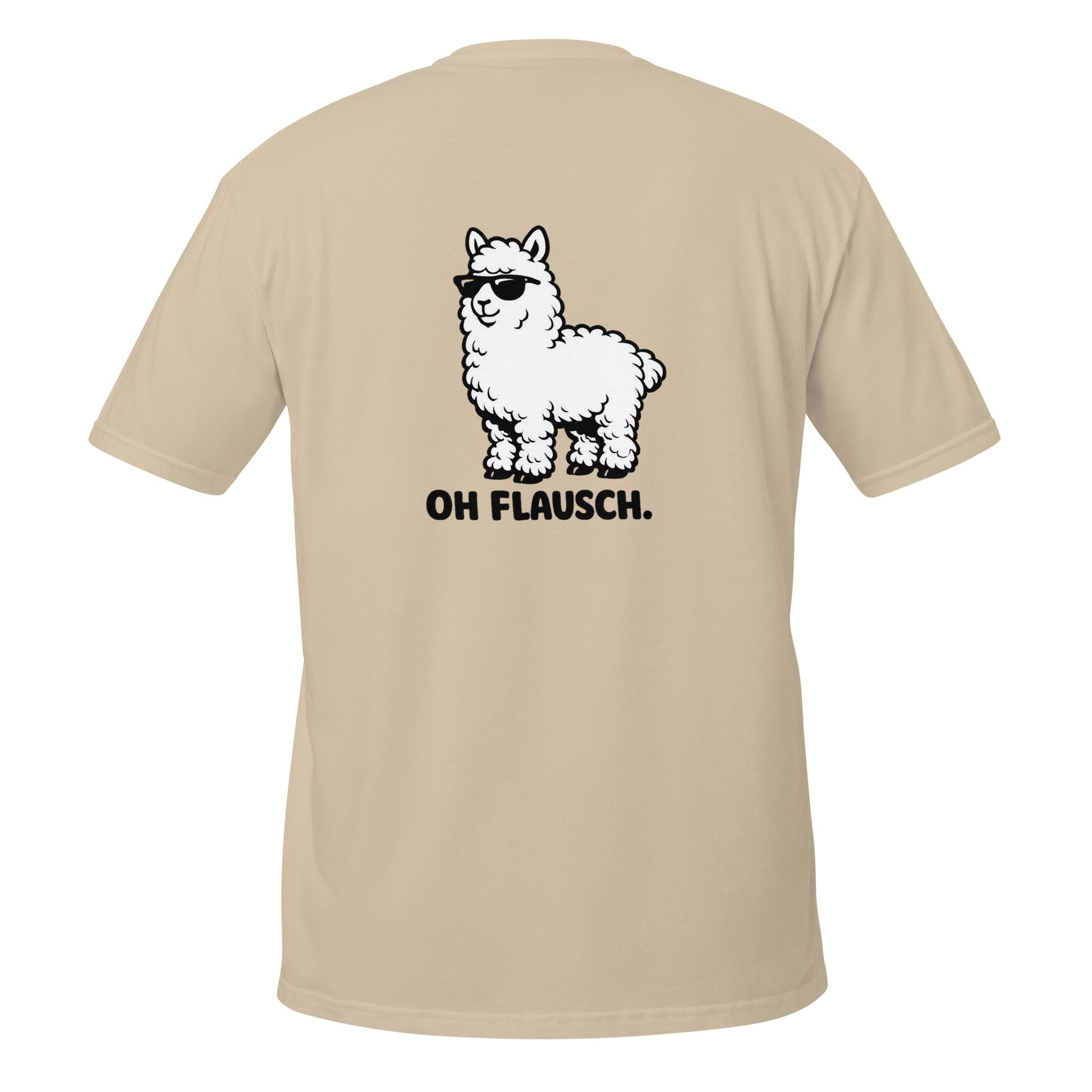 Lustiges Alpaka T-Shirt "Oh Flausch." mit Alpaka Grafik und minimalistischen Design für Alpaka Fans.