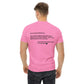 Unisex T-Shirt mit inspirierendem Spruch und Alpaka-Silhouette, Rückenansicht in Pink – Alpaka Produkte kaufen, Lustige Alpaka T-Shirts