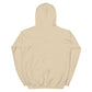 Beige unisex Hoodie mit Kapuze, schlichtes Design, ideal für Gemütlichkeit und Alltag.