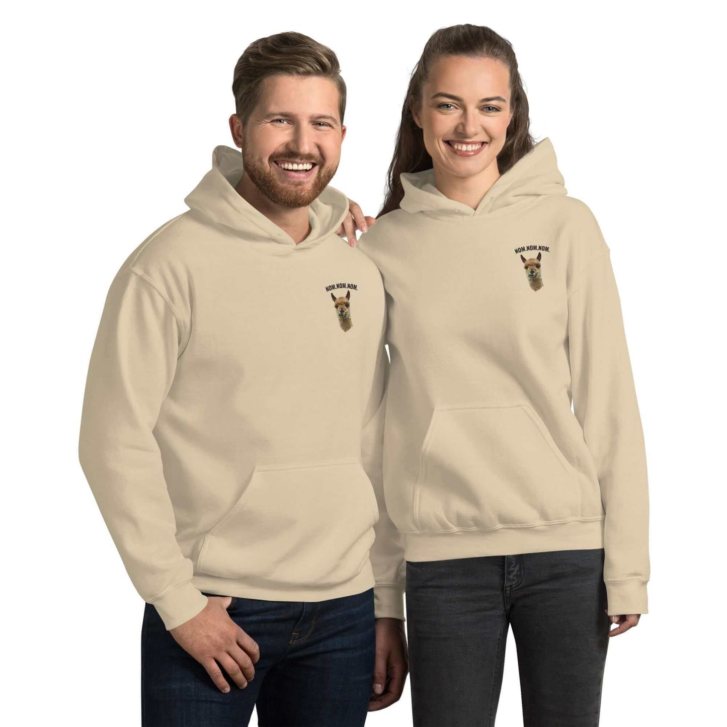 Witziger Alpaka Kapuzenpullover für Männer und Frauen, aus Baumwolle und Polyester-Mischung