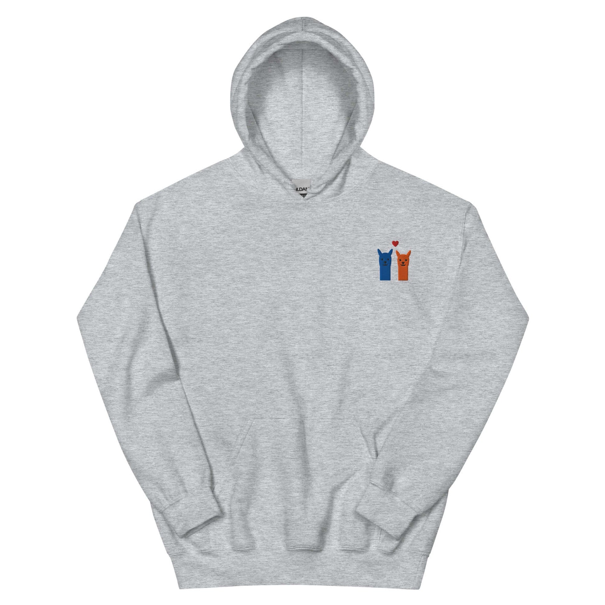 alpaka hoodie unisex mit kapuze bestickt
