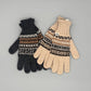 Baby-Alpaka Handschuhe im Andenmuster in Anthrazit und Beige für Damen und Herren