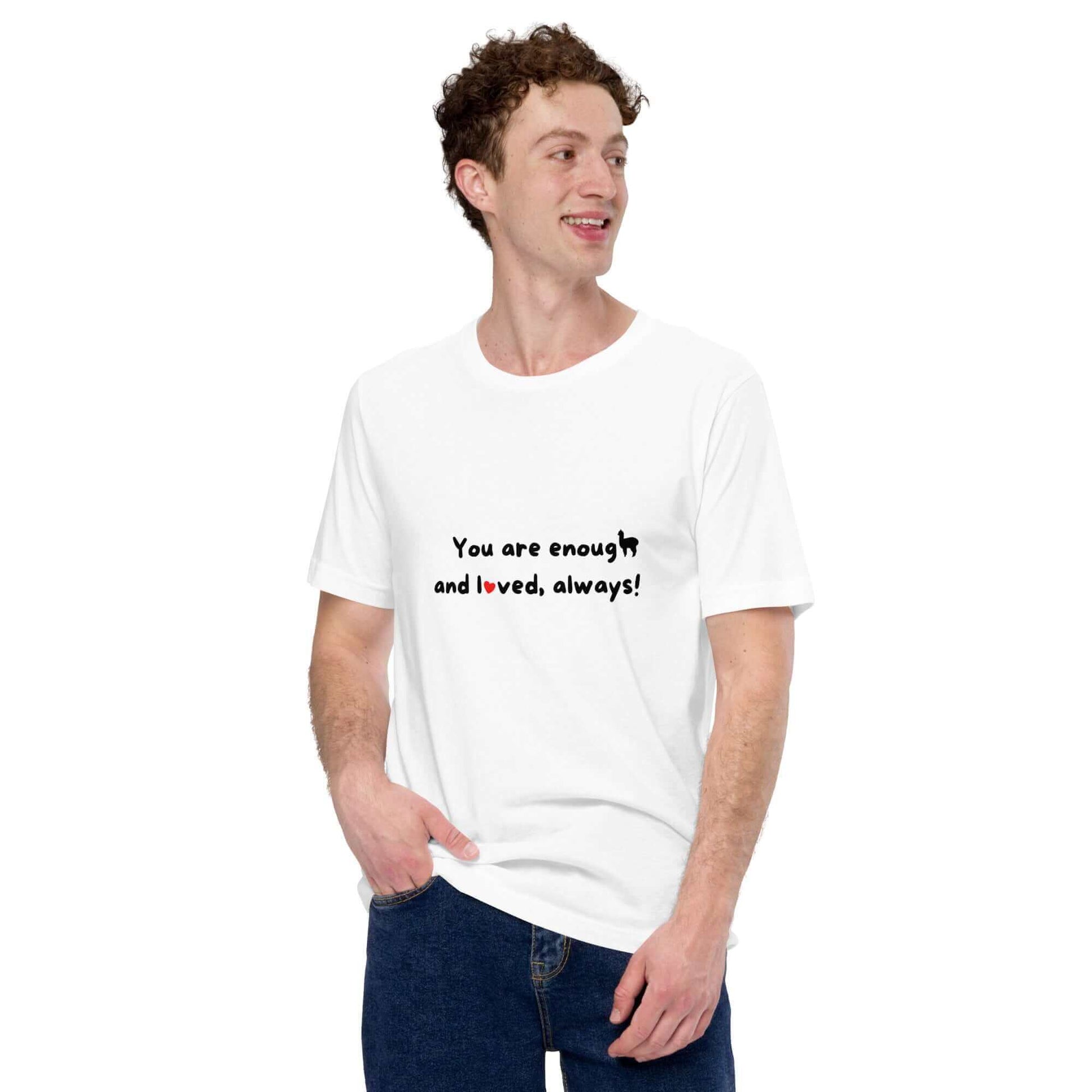 You are enough Alpaka T-Shirt zur Unterstützung von Mental Health Projekten